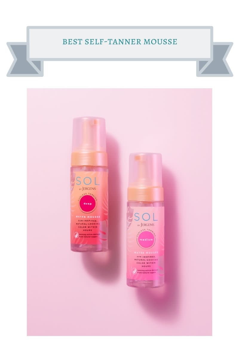 2 pink bottles of self-tanner mousse
