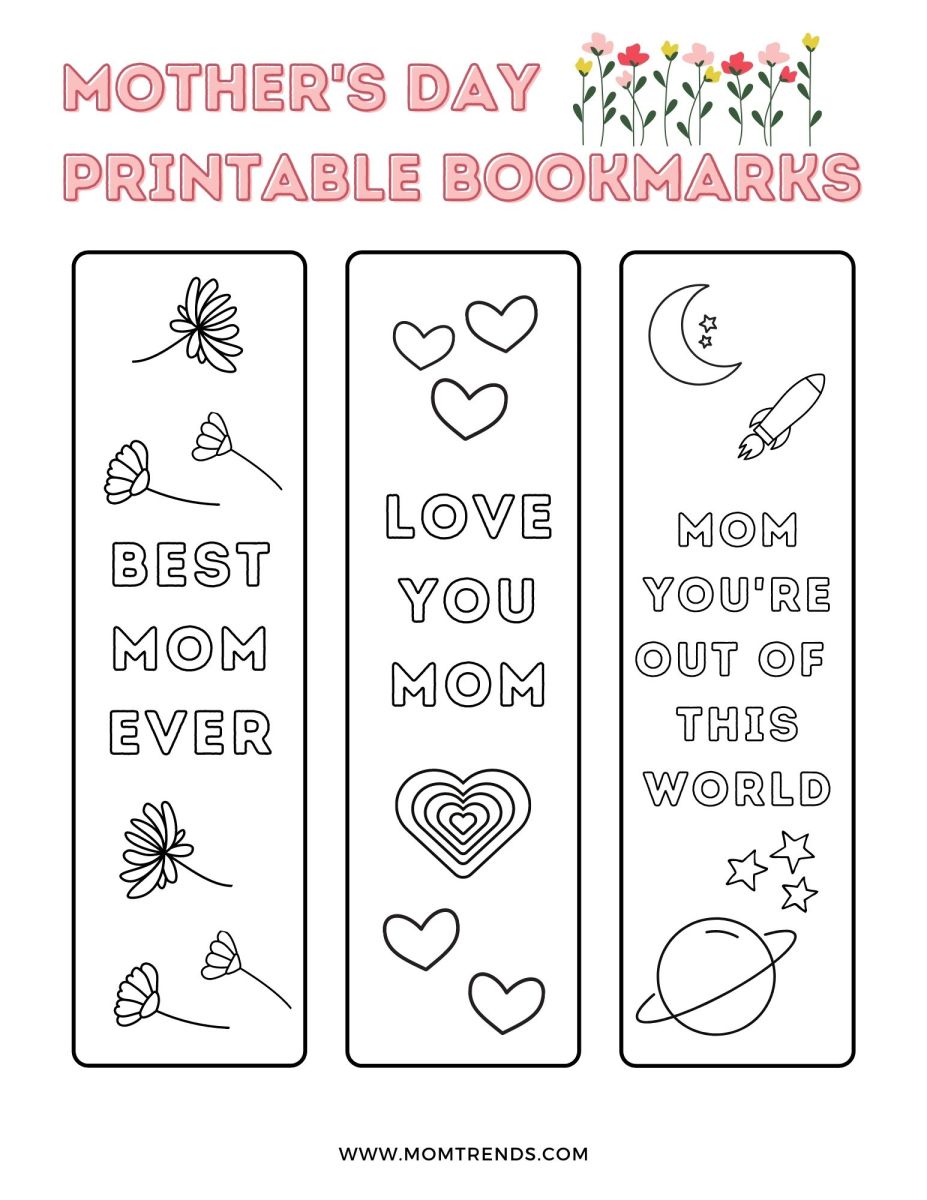 Sweet Mother s Day Bookmark Printable MomTrends