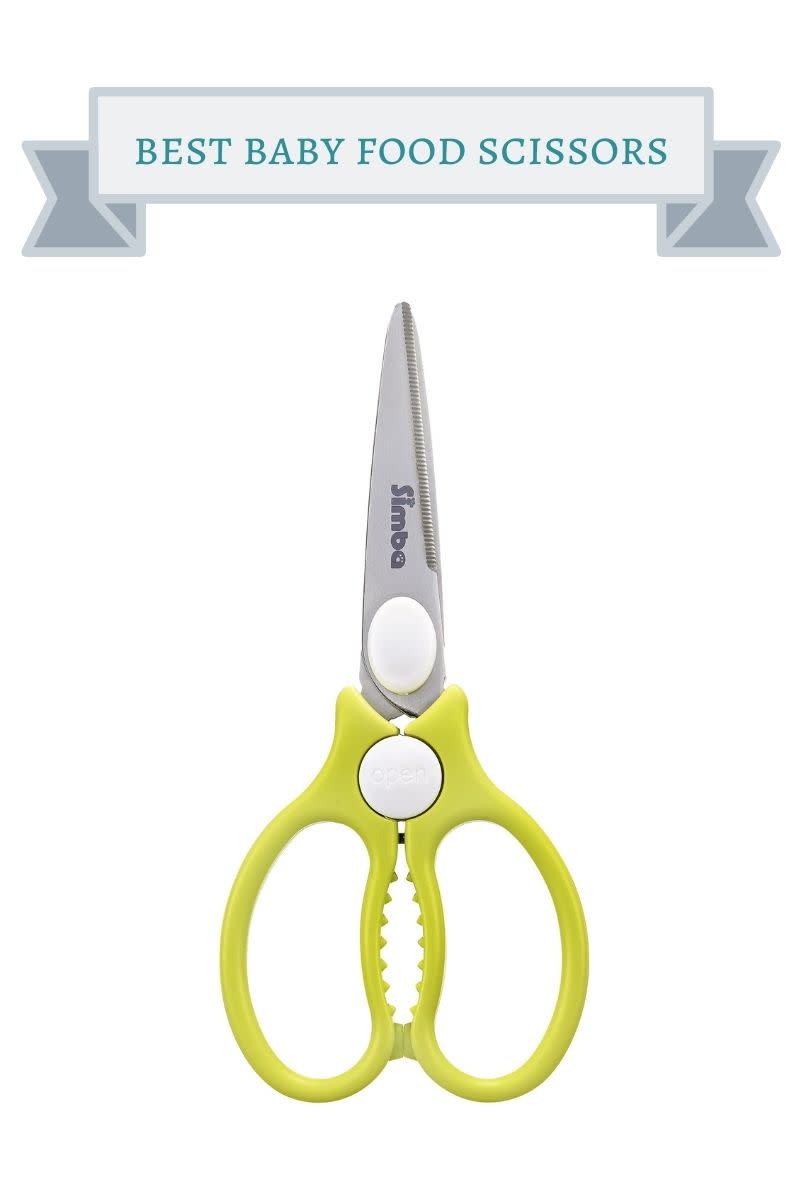lime green baby food scissors