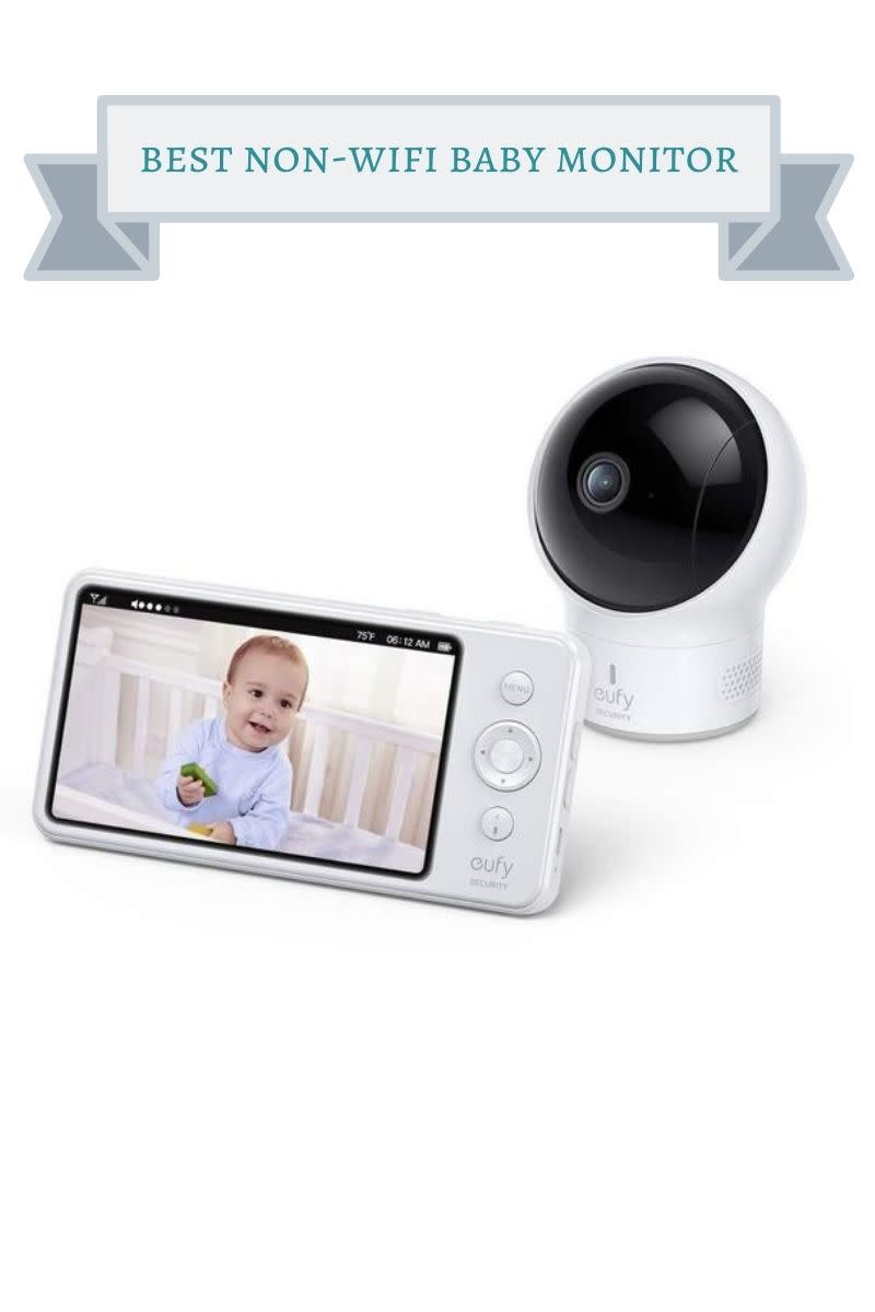 white Eufy baby monitor and camera