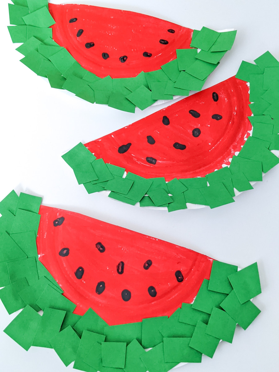 Watermelon Paper Plate Craft for Kids