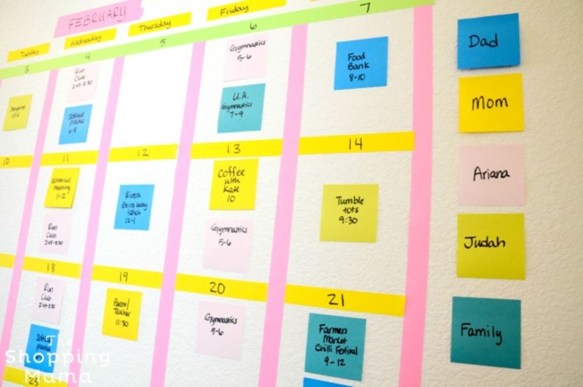 Organize Your Family Calendar with Post-it® Notes