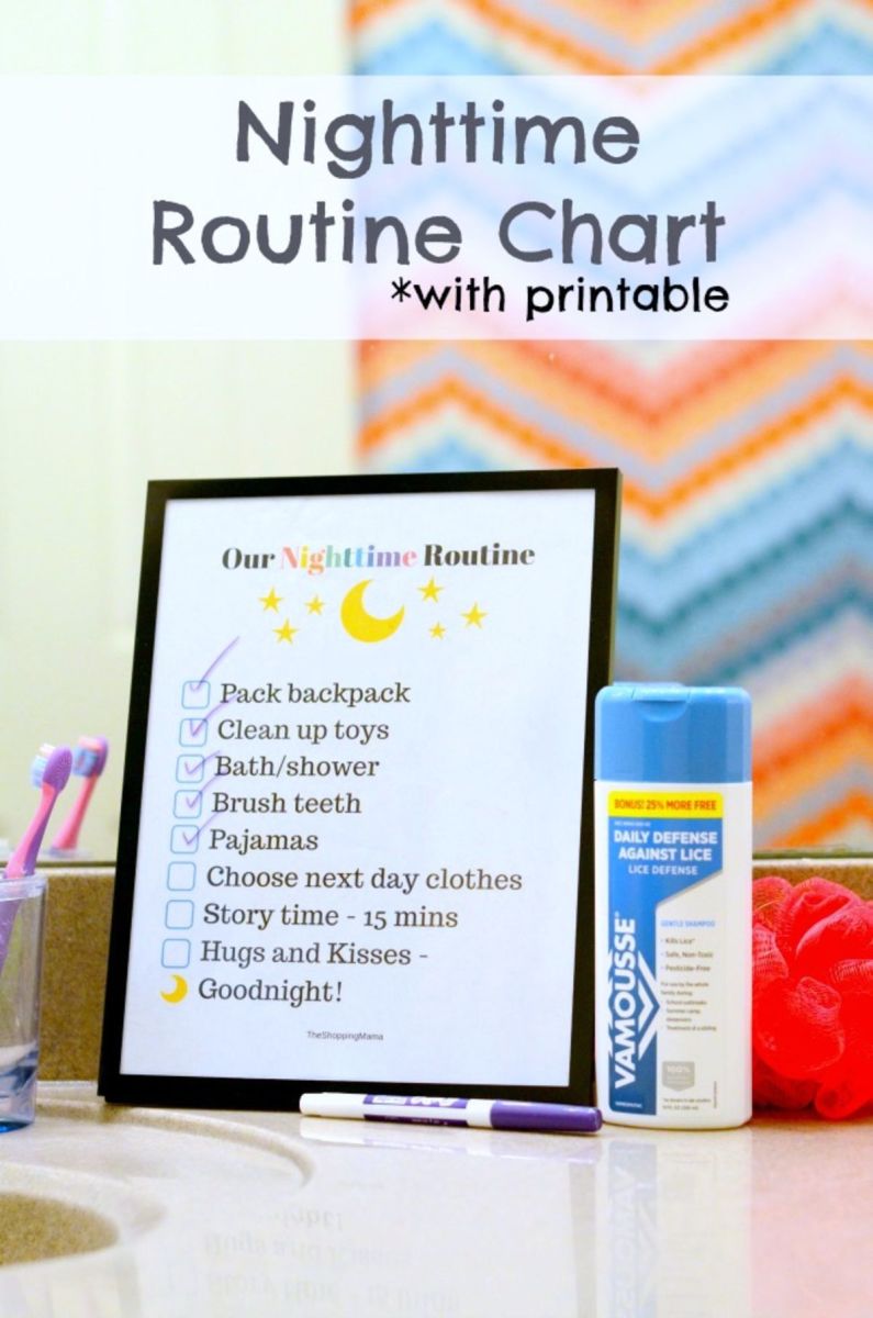 Back-To-School Nighttime Routine with FREE Printable