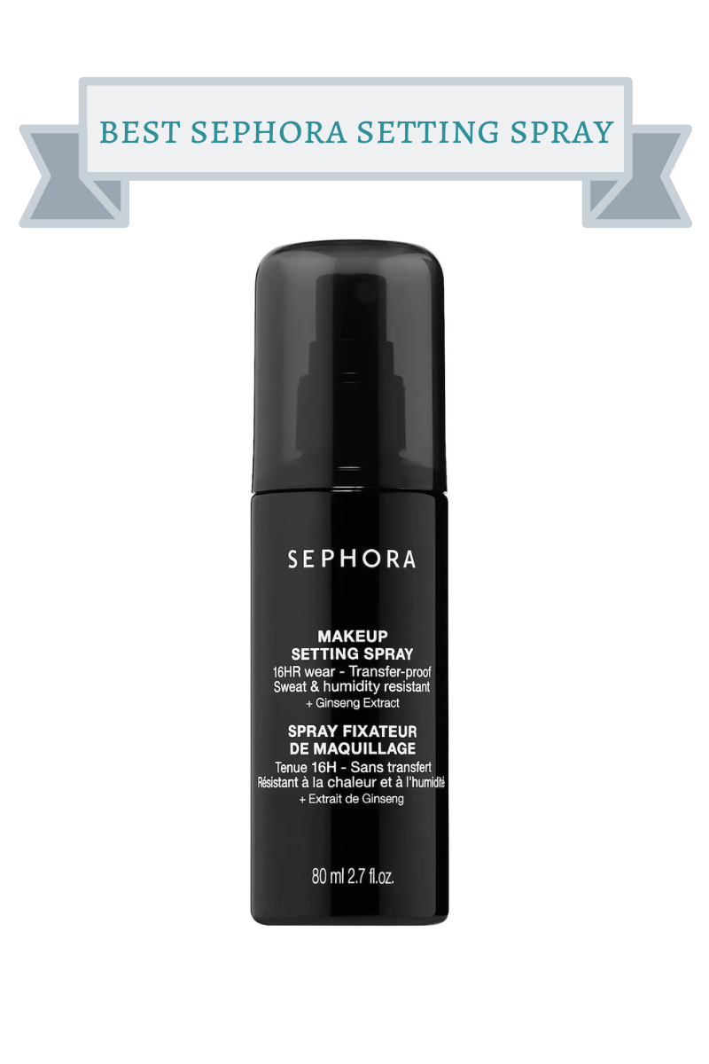 black bottle of sephora makeup setting spray