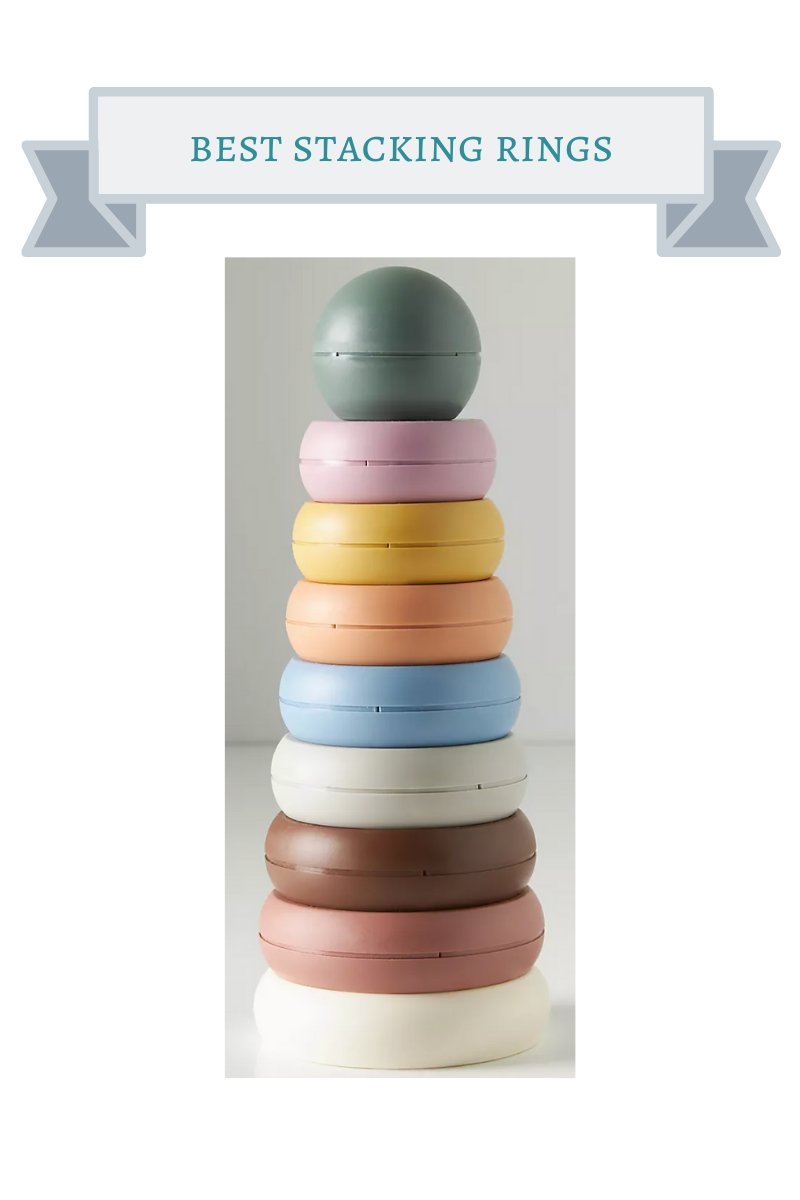 pastel colored stacking rings toy