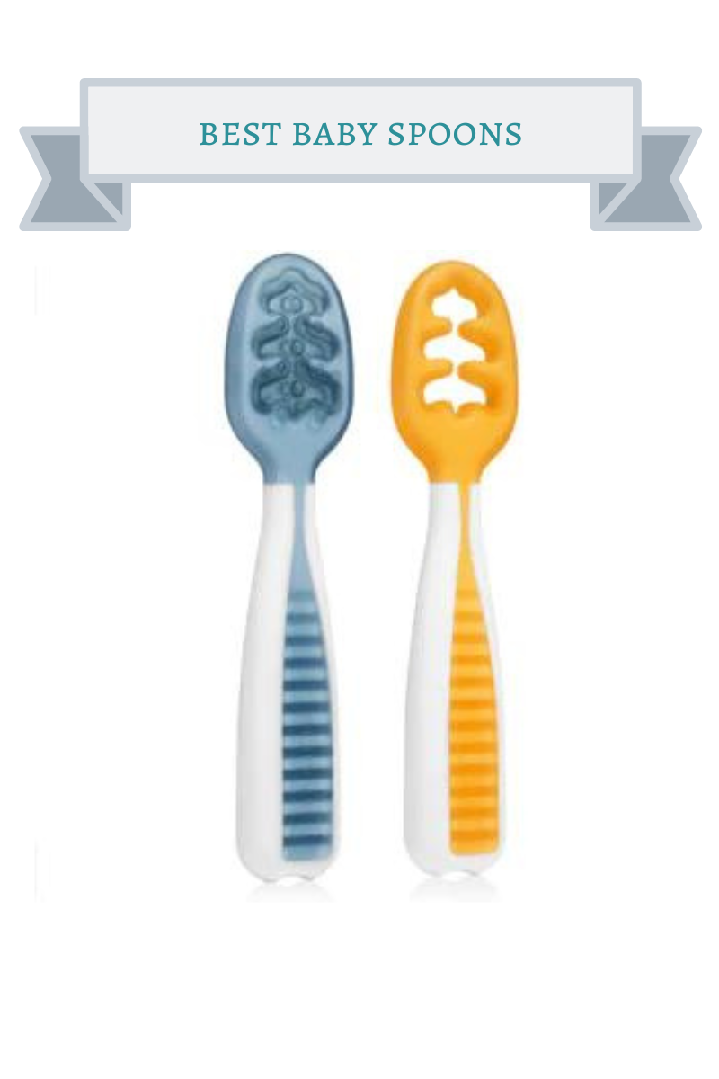 blue and orange baby spoons