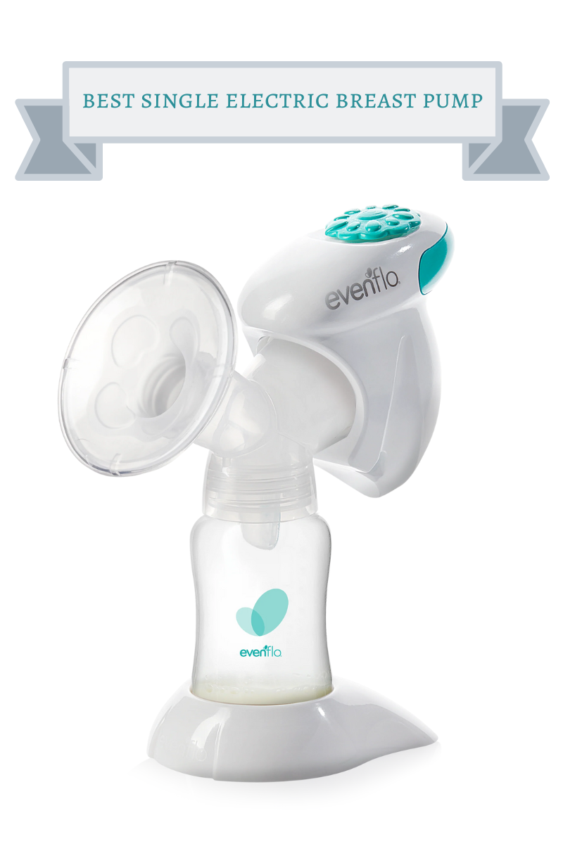 white and turquoise evenflo single electric breast pump