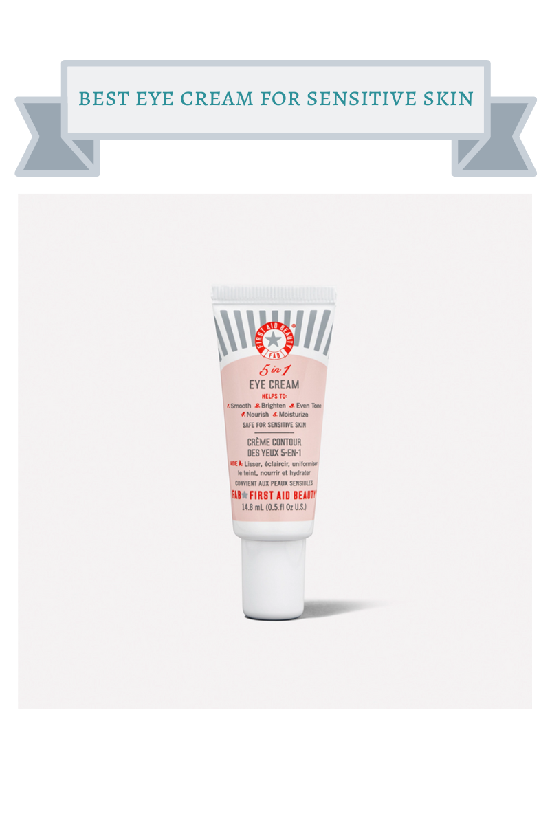 white, grey and red tube of first aid eye cream