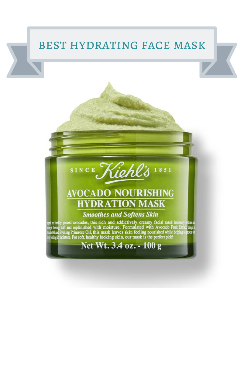 green jar of Kiehl's avocado nourishing hydration mask