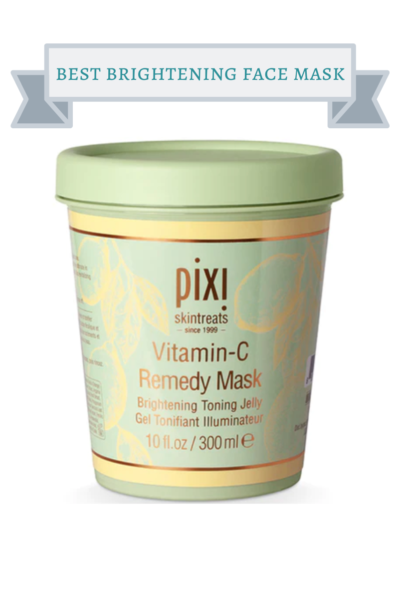 green tub of pixi vitamin c remedy mask with gold writing on label